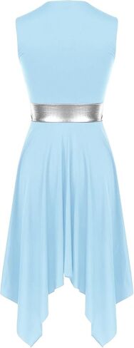 Lyrical dance costumes Womens Gymnatics Ballet Lyrical Dance Prom Party Dress Sleeveless Modern Praise Dance Costume in Saudi Arabia