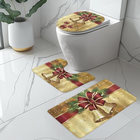 FOR U DESIGNS Trendy Bath Mat Cute Bathroom Mat Basketball U Shape Toilet Rug 3 Piece Bathroom Rug Set Non Slip Soft Absorbent Toilet Lid Cover Elongated Washable in Kuwait