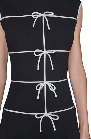 كارل لاجيرفيلد للسيدات القصيرة الأكمام الكريب CREPE ارتداء لعمل MIDI فستان in Saudi Arabia