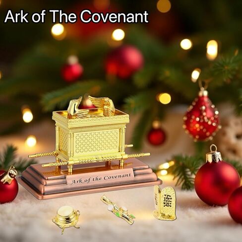 Ark of the Model Model Replica - خيمة الكتاب المقدس مع قضيب Aaron ، أقراص Manna & Stone لهواة الجمع ، الديكور الديني ، دراسة الكتاب المقدس （Small） in Saudi Arabia