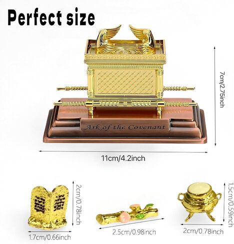 Ark of the Model Model Replica - خيمة الكتاب المقدس مع قضيب Aaron ، أقراص Manna & Stone لهواة الجمع ، الديكور الديني ، دراسة الكتاب المقدس （Small） in Saudi Arabia