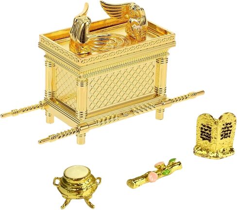 Ark of the Model Model Replica - خيمة الكتاب المقدس مع قضيب Aaron ، أقراص Manna & Stone لهواة الجمع ، الديكور الديني ، دراسة الكتاب المقدس （Small） in Kuwait
