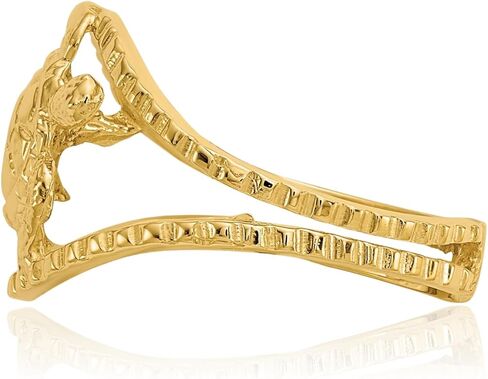 ICECARATS 14K الصلبة الصلبة الذهب السلحفاة البحرية قابلة للتعديل حلقة اصبع القدمين مفتوحة MIDI الفرقة الصيفية المجوهرات الشاطئ in Saudi Arabia
