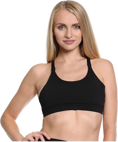 Sweat and Milk Océane 4 Medium Support Nursing & Pumping Sports Bra, Strappy Back, Breastfeeding, Maternity Bra in Saudi Arabia