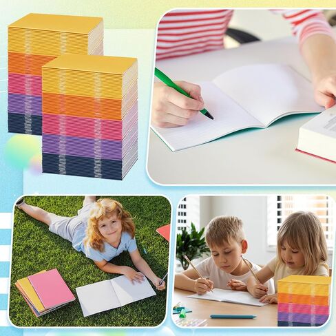 100 Pcs Colorful Blank Books Bulk Blank Books for Kids to Write Stories Mini Notebooks Hardcover Sketchbooks Journal for Drawing Writing in Saudi Arabia