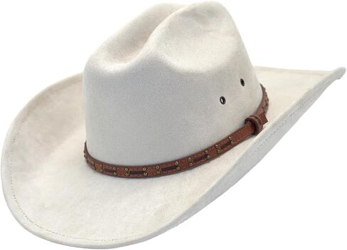 قبعة رعاة البقر Cattleman للرجال والنساء مع قبعة مزرعة عريضة عريضة 3.74 بوصة in Kuwait