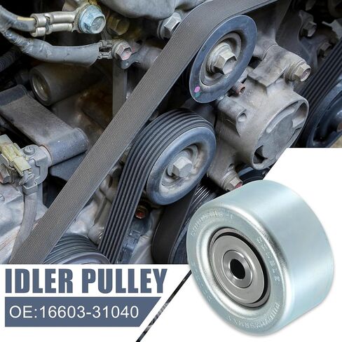 X AUTOHAUX 16603-31040 Car Drive Belt Idler Pulley Crankshaft Pulley Crank Pulley for Toyota Tundra 2005-2012 for Toyota Tacoma FJ Cruiser 4Runner in Saudi Arabia