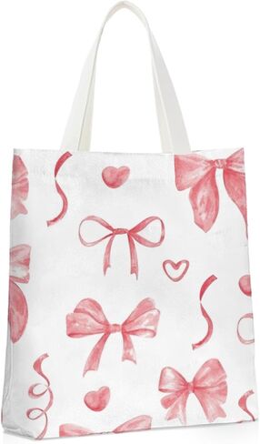 Essme Canvas حمل حقيبة القلب القماشية القابلة لإعادة الاستخدام للنساء أكياس قماش لسوق التسوق بقالة حفل الزفاف. in Kuwait