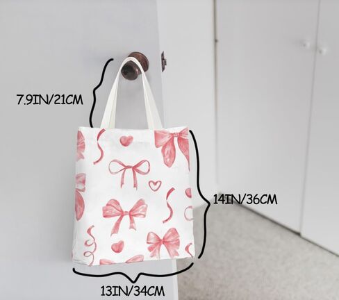 Essme Canvas حمل حقيبة القلب القماشية القابلة لإعادة الاستخدام للنساء أكياس قماش لسوق التسوق بقالة حفل الزفاف. in Kuwait