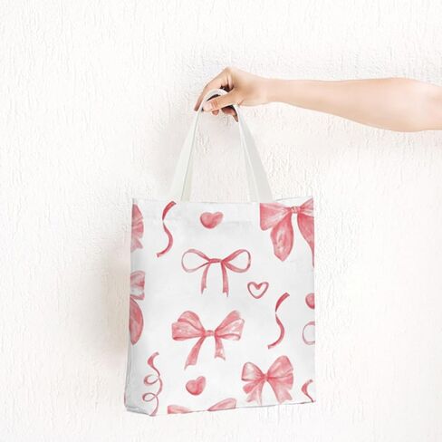 Essme Canvas حمل حقيبة القلب القماشية القابلة لإعادة الاستخدام للنساء أكياس قماش لسوق التسوق بقالة حفل الزفاف. in Kuwait