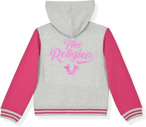 True Religion Girls 2 Piece Fleece Hooded Jogger Set – Zip-Front Hoodie & Sweatpants Outfit in Saudi Arabia