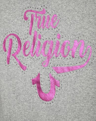 True Religion Girls 2 Piece Fleece Hooded Jogger Set – Zip-Front Hoodie & Sweatpants Outfit in Saudi Arabia