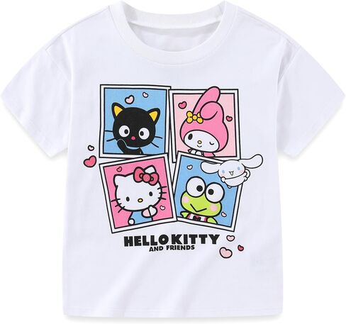 Hello Kitty Girls There Shirt Sere Stirt و Shorts Stirs 2 قطعة للأطفال الكبار in Saudi Arabia