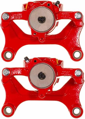 Power Stop Rear S15018 Pair of High-Temp Red Powder Coated Calipers in Saudi Arabia