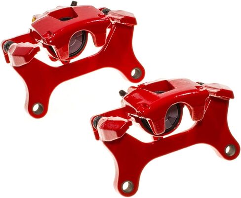 Power Stop Rear S15018 Pair of High-Temp Red Powder Coated Calipers in Saudi Arabia