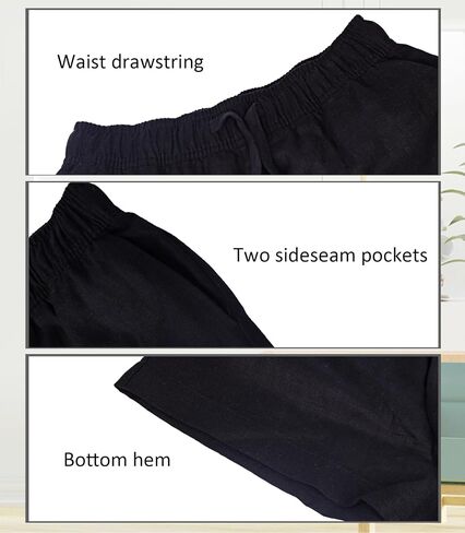 Women's 100% Linen Casual Shorts High Waisted Elastic Waistband Beach Lounge Shorts in Saudi Arabia