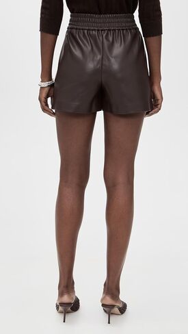Susana Monaco Women's Faux Leather Pleated Shorts in Saudi Arabia