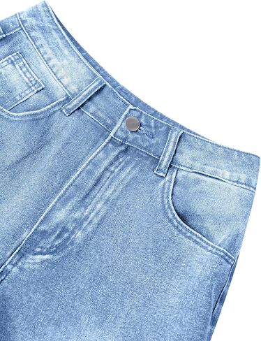 Avanova Jean Denim Bermuda Shorts for Women Knee Length Low Rise Baggy Jorts in Saudi Arabia