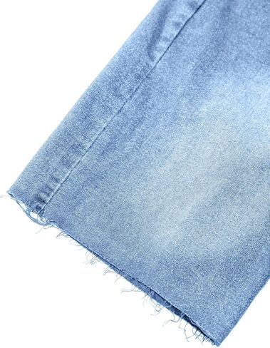 Avanova Jean Denim Bermuda Shorts for Women Knee Length Low Rise Baggy Jorts in Saudi Arabia