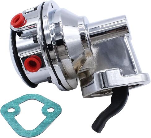 SBC Chrome Mechanical Fuel Pump 6 PSI 1/4" NPT Inlet/Outlet Compatible with Chevy SB 262-400,V8 Engine in Saudi Arabia