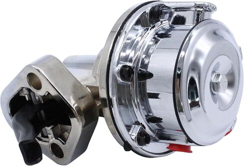 SBC Chrome Mechanical Fuel Pump 6 PSI 1/4" NPT Inlet/Outlet Compatible with Chevy SB 262-400,V8 Engine in Saudi Arabia