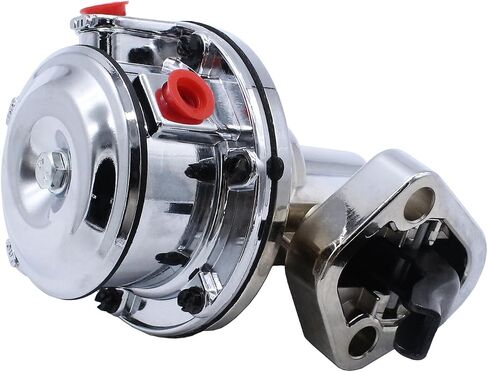 SBC Chrome Mechanical Fuel Pump 6 PSI 1/4" NPT Inlet/Outlet Compatible with Chevy SB 262-400,V8 Engine in Saudi Arabia