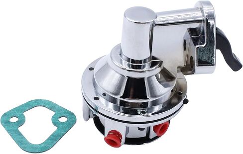 SBC Chrome Mechanical Fuel Pump 6 PSI 1/4" NPT Inlet/Outlet Compatible with Chevy SB 262-400,V8 Engine in Saudi Arabia