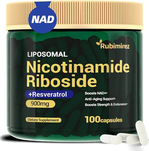 NAD+ Supplement with, Nicotinamide Riboside & Resveratrol 900mg – Anti-Aging Support for Women & Men, NMN Alternative, Vegan Non-GMO - 100 Capsules in Saudi Arabia