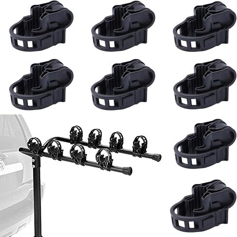 YOLOCKEY 8 قطع أشرطة حامل الدراجة قطع غيار أجزاء دراجة حزام ربط الدراجة حامل بديل الدراجة ربط الأشرطة السفلية استبدال الأشرطة المطاطية رفوف السيارات الملحقات 1-1/4 بوصة & 2 بوصة شاحنة وصلة حمراء in Kuwait