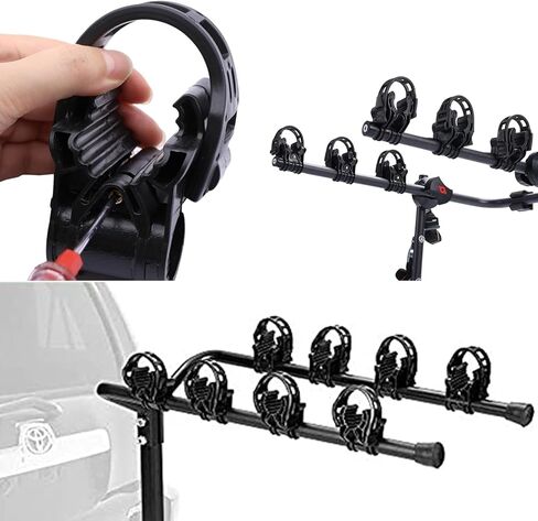 YOLOCKEY 8 قطع أشرطة حامل الدراجة قطع غيار أجزاء دراجة حزام ربط الدراجة حامل بديل الدراجة ربط الأشرطة السفلية استبدال الأشرطة المطاطية رفوف السيارات الملحقات 1-1/4 بوصة & 2 بوصة شاحنة وصلة حمراء in Kuwait