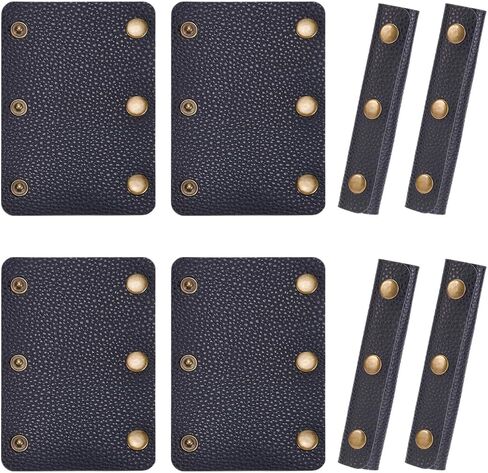 UNICRAFTALE 8Pcs 4 Colors Handbag Handle Leather Wrap Covers Luggage Handle Wrap Protectors Purse Wallet Handles Protector Strap Covers for Handbags Craft Making Supplies 13x9.5x0.5cm in Saudi Arabia