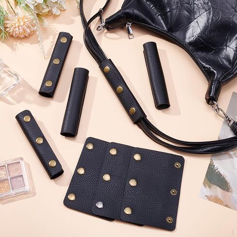 UNICRAFTALE 8Pcs 4 Colors Handbag Handle Leather Wrap Covers Luggage Handle Wrap Protectors Purse Wallet Handles Protector Strap Covers for Handbags Craft Making Supplies 13x9.5x0.5cm in Saudi Arabia