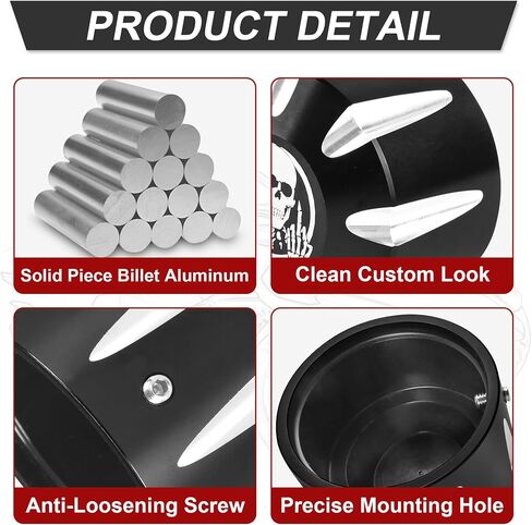 CNC Billet Aluminum Rear Wheel Axle Nut Cover Fit for Can-Am Spyder GS RS RT ST F3 (2008 to Present) | Bolt Locking Cover Axle Covers Nuts (Skull Pattern) in Saudi Arabia