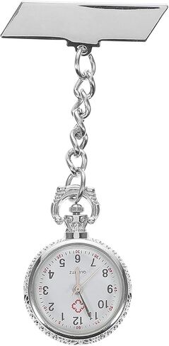 Nurse Watch, Badge Watch, Clip on Design Nurse Fob Watches for Doctors, Round Clear Dial, Easy Time Reading, Random Style in Saudi Arabia