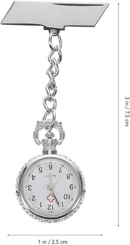 Nurse Watch, Badge Watch, Clip on Design Nurse Fob Watches for Doctors, Round Clear Dial, Easy Time Reading, Random Style in Saudi Arabia