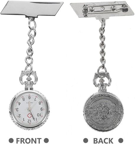 Nurse Watch, Badge Watch, Clip on Design Nurse Fob Watches for Doctors, Round Clear Dial, Easy Time Reading, Random Style in Saudi Arabia