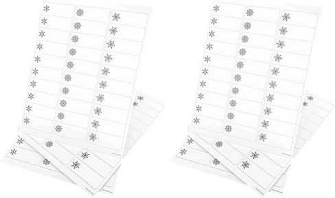 Silver FOIL Snowflake Printable Holiday Address Labels in Saudi Arabia