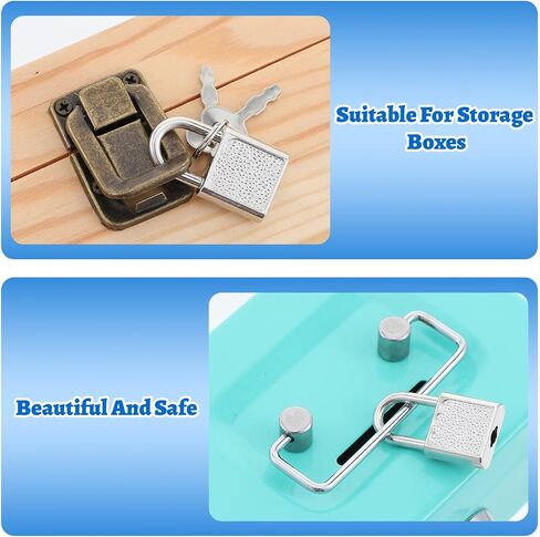 10 PCS Diary Lock and Key Set Mini Cute Diary Badlock Tiny Tiny Small Lagage Locks with Keys Tiny Badlock Silver Corcase Lock Metal Squar in Saudi Arabia