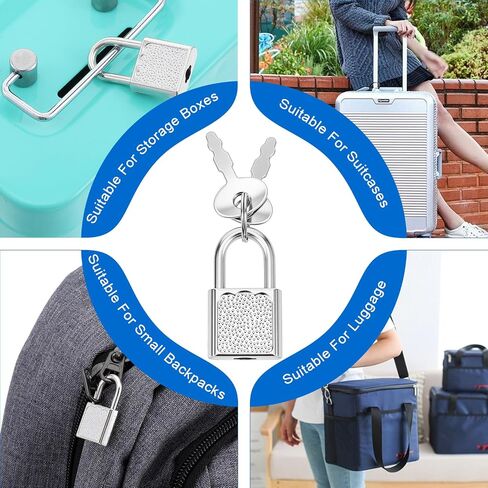 10 PCS Diary Lock and Key Set Mini Cute Diary Badlock Tiny Tiny Small Lagage Locks with Keys Tiny Badlock Silver Corcase Lock Metal Squar in Saudi Arabia