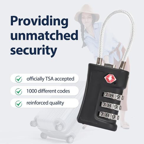 أقفال أمتعة السفر المعتمدة من TSA ، مؤشر التفتيش المركب القابل لإعادة التوصيل in Saudi Arabia