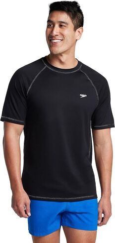 قميص السباحة الرجالي من Speedo بأكمام قصيرة للياقة البدنية Rashguard in Saudi Arabia