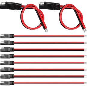 Frienda 14 موصلات AWG كابل متوافق مع SAE 30cm 2 PIN قابس واحد فصل كابل تمديد السيارات الطاقة لشاحن سيارات الدراجات النارية (8 قطع) in Kuwait
