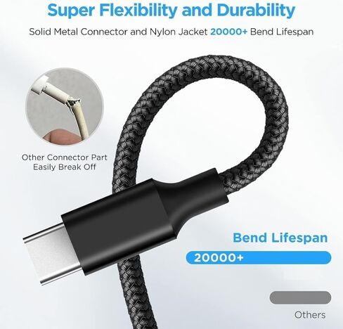 [Apple MFi Certified] Car Carplay Cable for iPhone, 6Ft USB A to USB C Car Charger Fast Charging Cord Mini 6th Type-c Charger Cord iPhone 15 CarPlay Braided Fast Charging Data Sync for iPad iPhone in Saudi Arabia