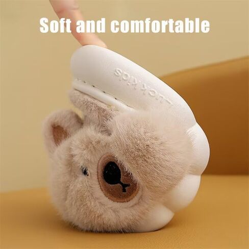 Kid Boys Girls Soft Lovely Cartoon Puppy Warm Winter Slippers in Saudi Arabia