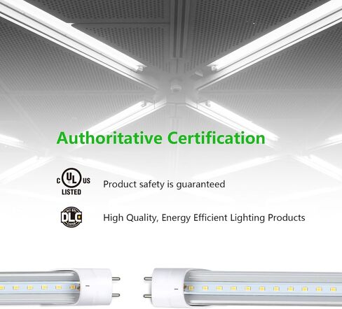 4FT 48 Inch LED Replacement for Fluorescent Tube Light, Dual Ended F32T8/F40T12 Bulb, 18W 5000K 2520lm, Ballast Compatible or Bypass, 1-10V Dimmable, DLC&UL Listed, Type A+B-2 Pack in Saudi Arabia
