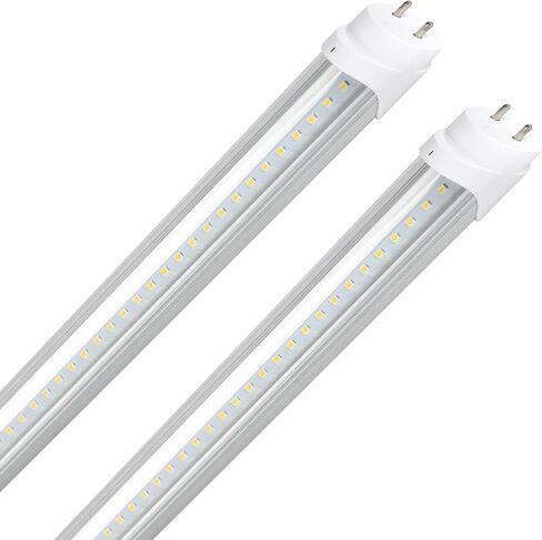 4FT 48 Inch LED Replacement for Fluorescent Tube Light, Dual Ended F32T8/F40T12 Bulb, 18W 5000K 2520lm, Ballast Compatible or Bypass, 1-10V Dimmable, DLC&UL Listed, Type A+B-2 Pack in Saudi Arabia
