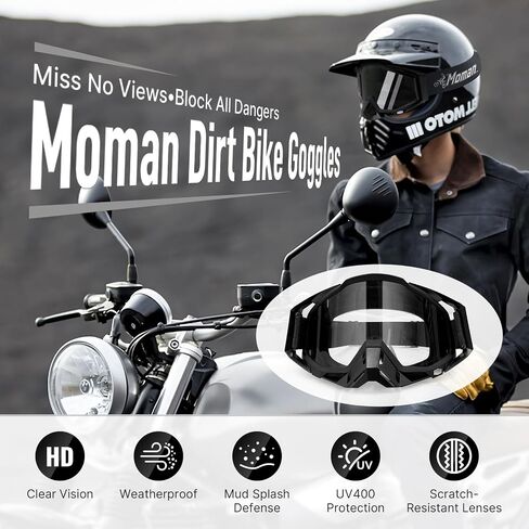 Moman Dirt Bike ATV Goggles Motorcycle Gear Riding Motocross Dirtbike in Saudi Arabia