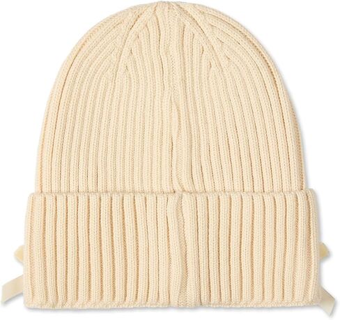 MeMoi Girls Ribbed All-Over Bows Rayon-Blend Cuffed Beanie in Saudi Arabia
