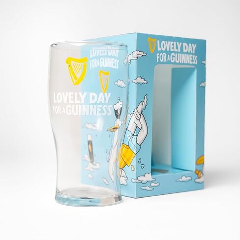 Guinness Toucan Pint Glass, Single Glass | 20oz Pints Drinking Cup | Thick Beer Glasses Beer 20 oz Beer Can Glass in Kuwait