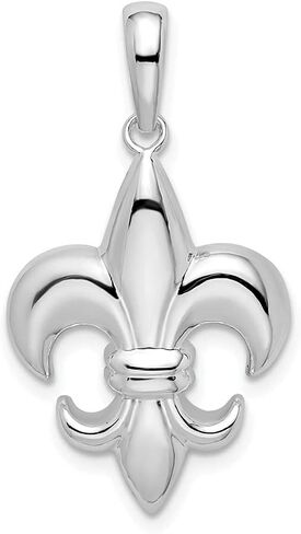 Diamond2Deal 925 Sterling Silver Medium Fleur de Lis قلادة in Saudi Arabia